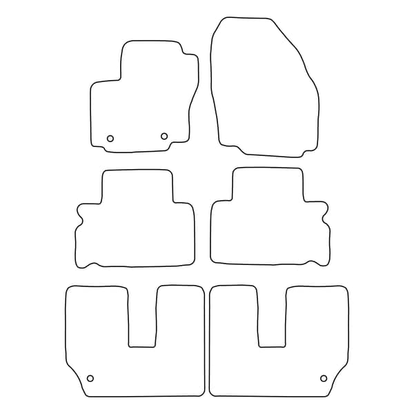 Sæt med velourmåtter til Ford S-max I 7-sæders 2006-2010 - blå detaljer