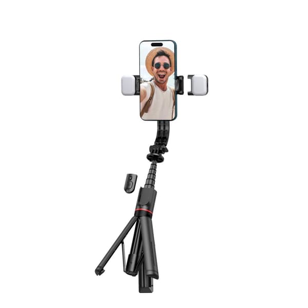 TECH-PROTECT L05S BLUETOOTH-SELFIEKEPPIJALKA JA LED-VALO MUSTA
