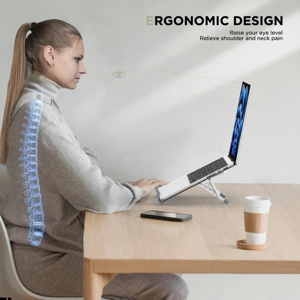 TECH-PROTECT ULS300 UNIVERSALT LAPTOPSSTÄLL SILVER