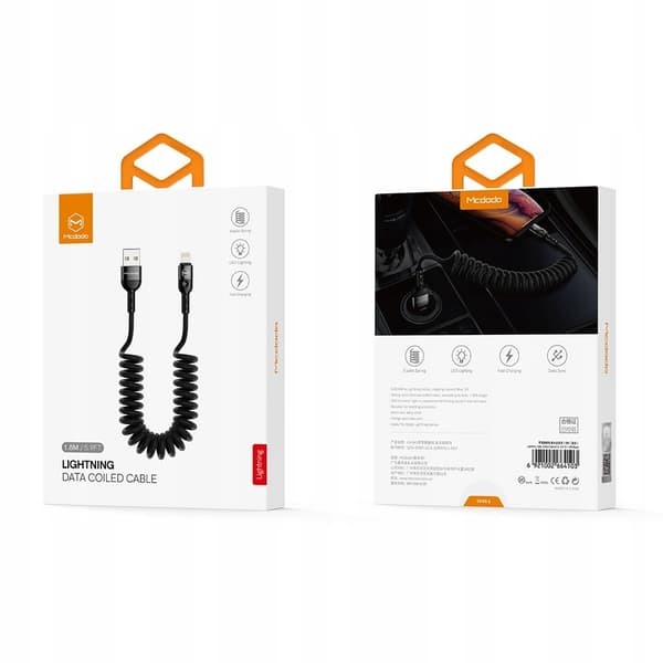 MCDODO USB-SALAMATIKAAPELI JOUSIKIERRE IPHONE 14 LED 2M
