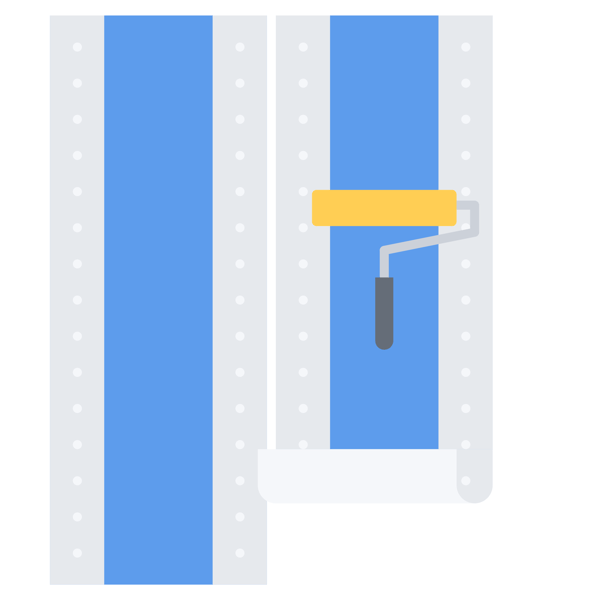 Trykrulle i gummi til tapetsering 55 x 180 mm