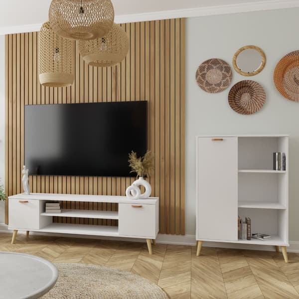 RTV Focus vit 155 cm - Skandinavisk