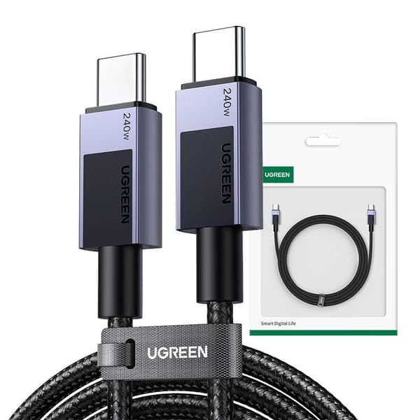 Ugreen USB-C till USB-C PD-laddningskabel L513 (Grå) 2m