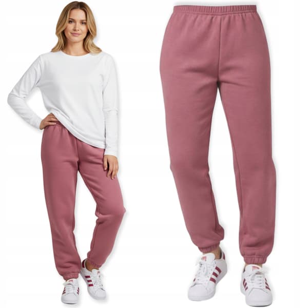M dame ungdoms joggingbukser isoleret med fnug efterår vinter pudder PINK