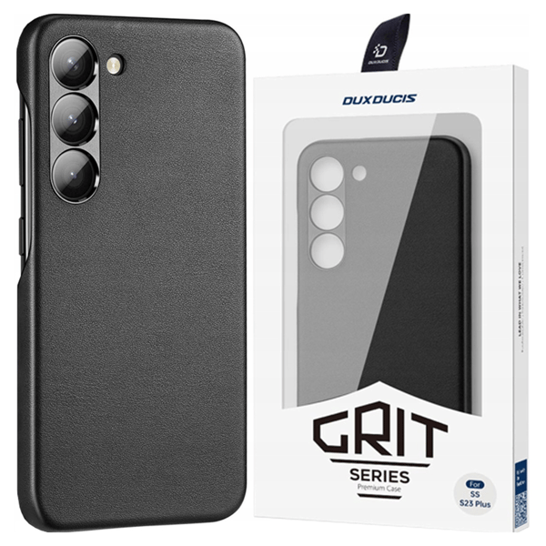 Dux Ducis Grit Samsung Galaxy S23+ cover elegant kunstlæder sort