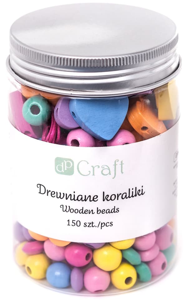 Træperler Farverig Regnbue Mix 150 stk.