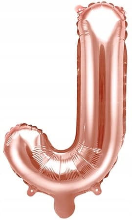 Folieballong bokstav J 35 cm roséguld 1 st.