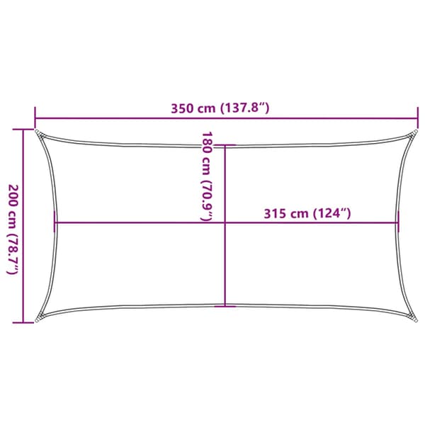 vidaXL Skuggsegel, 160 g/m², Rektangulär ljusgrön