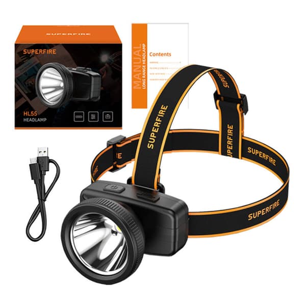 Superfire HL55 pandelampe, 150 lm, USB-C
