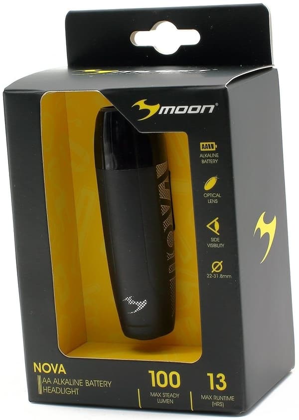 MOON NOVA 100 lm cykelforlygte med AA-batterier