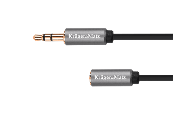 3,5 mm jack-stik-bøsningskabel 1 m Kruger&Matz
