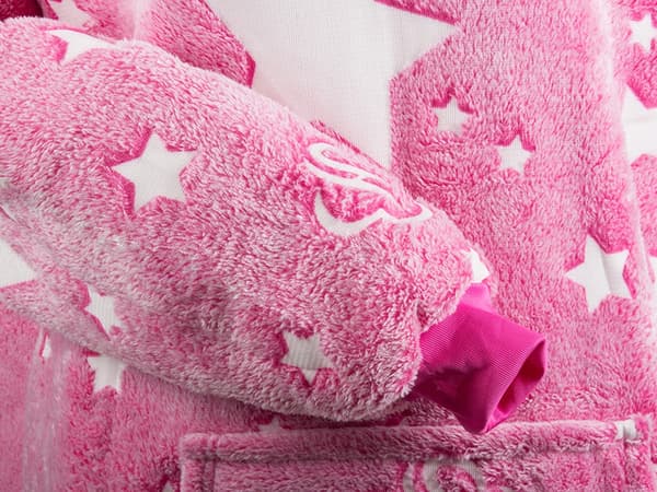 Hættetæppe med pink stjerner (50) GAB_B