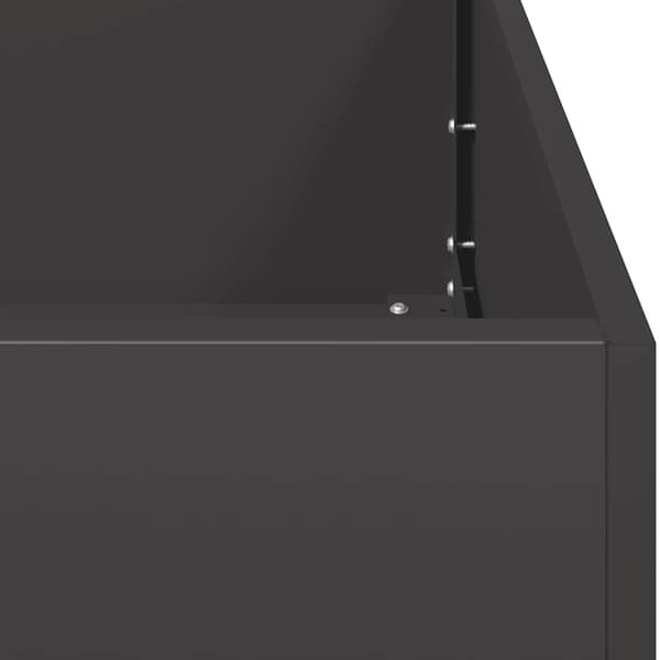 vidaXL urtepotte sort 40x80x40 cm koldvalset stål