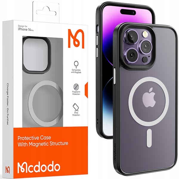 MCDODO MAGNETISK KLART FORSTÆRKET ETUI TIL MAGSAFE IPHONE 14 PLUS