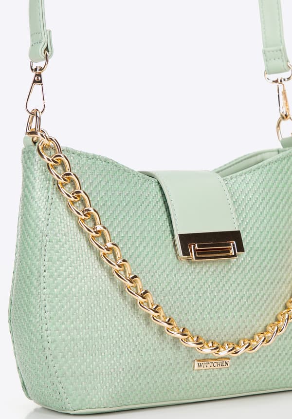 Wittchen dam crossbody-väska vävd grön polypropylen