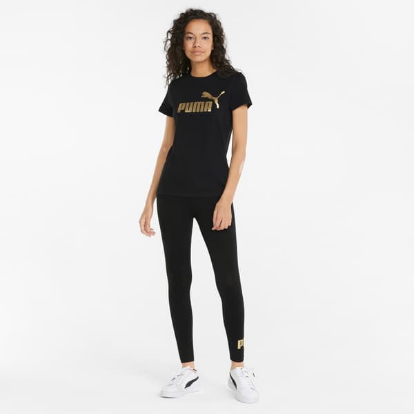Puma ESSENTIAL+ METALLIC dameleggings sort 84830701 r S