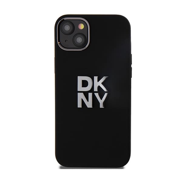 DKNY Flydende Silikone Metal Logo - iPhone 15 Plus / 14 Plus Etui (Sort)