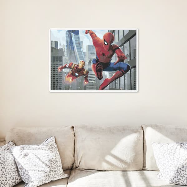 Målning med siffror Spider-Man och Iron Man 50x40 cm