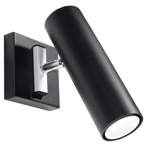 VÆGLAMPE DIREZIONE 1 GU10 SORT SOLLUX SL.0498