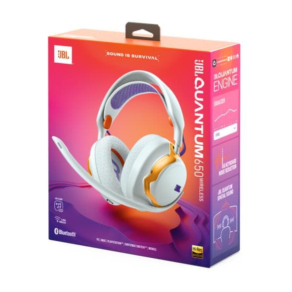 JBL Quantum 650 Trådlösa Gaminghörlurar Grå-Orange