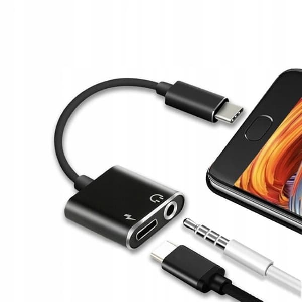 CO2 USB-C MINI JACK 3.5MM SOVITIN AUX-KAAPELI SAMSUNG APPLE DAC-MUUTTIMEN KANSSA