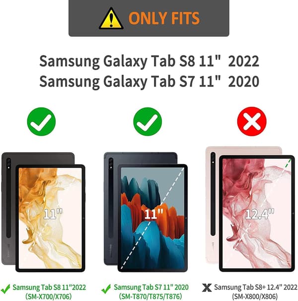 ETUI TIL SAMSUNG GALAXY TAB S8 2022/ TAB S7 2020 RØD MANDALA