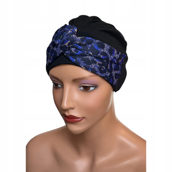 Sara Turban Black Panther Fashionable Hat Höst Vinter Även Efter Kemoterapi