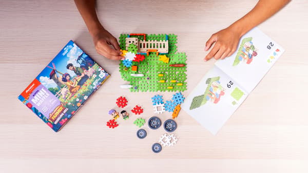 Marioinex WAFFLE mini FARMER-block - Vriden kvarn, 109 bitar