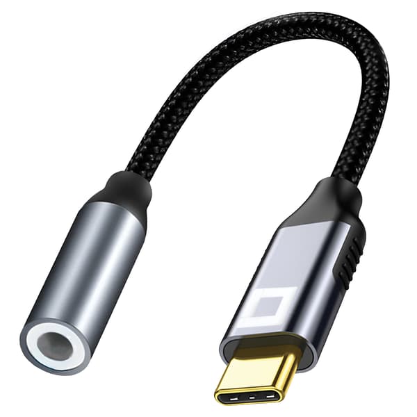 CO2 USB-C MINI JACK 3,5 MM ADAPTER AUX-KABEL TIL SAMSUNG DAC 128K