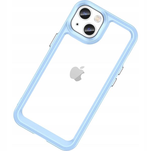 Outer Space-cover til iPhone 14 Plus med hårdt cover og gelramme, blå