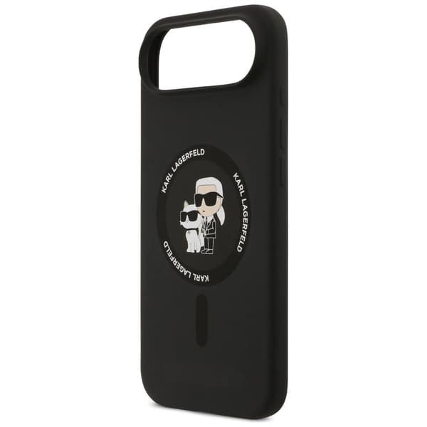 Karl Lagerfeld Silikone Karl&Choupette Ring MagSafe-etui til iPhone 17 Air - Sort