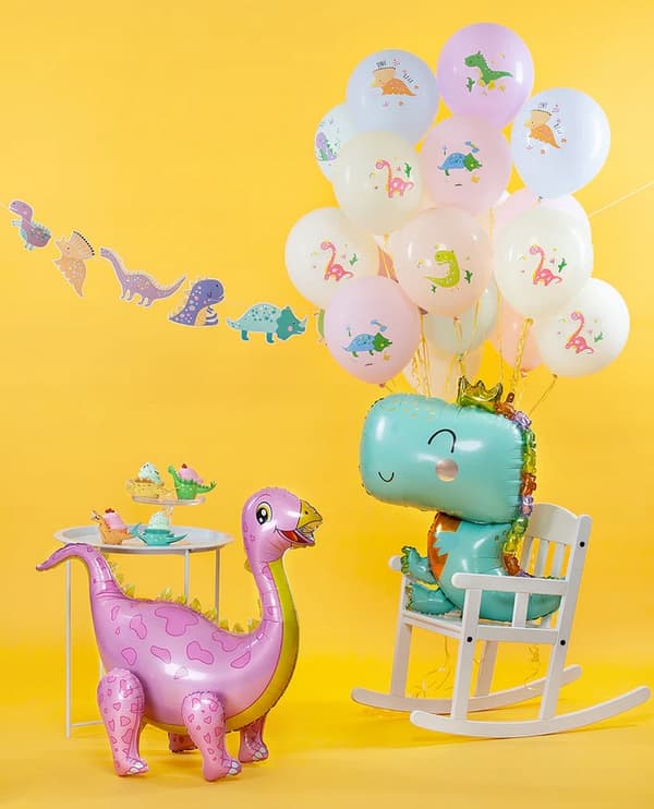 Dinosauruskupuballo 30 cm 6 kpl