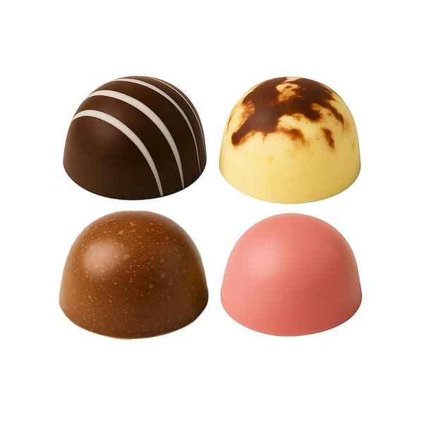 Silikoneform til praliner og chokolader beige 30x17,5x1,5 cm