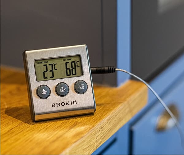 Elektronisk fødevaretermometer med sonde 0-250°C, 1,5 m
