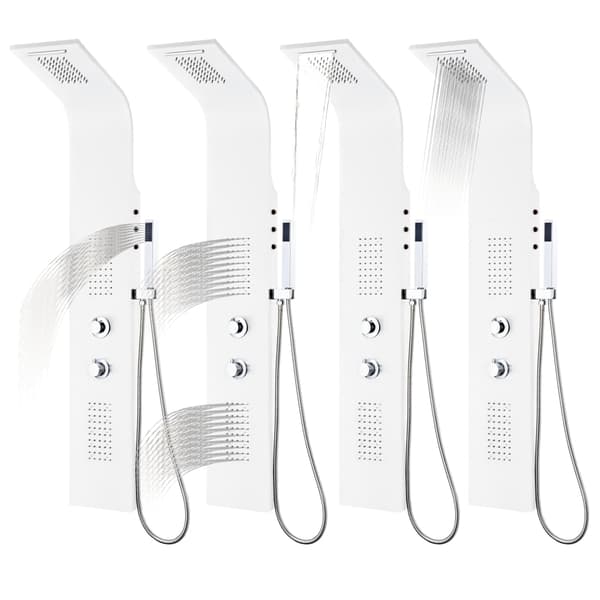 vidaXL Duschpanel aluminium vit 20x44x130 cm