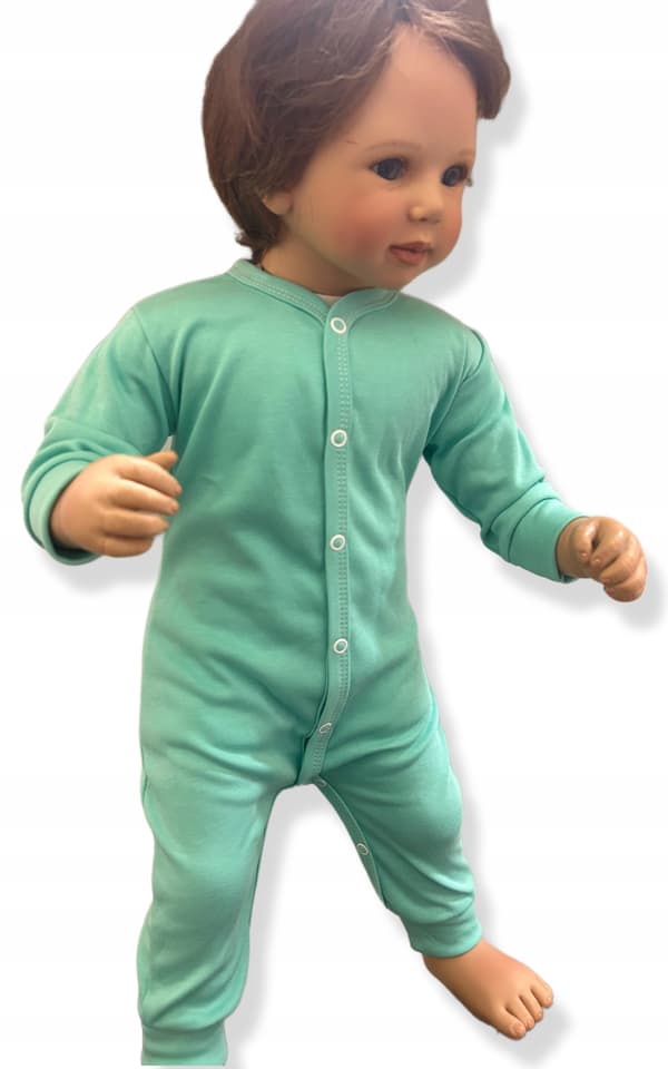Romper 104 knappet romper uden fødder pyjamas mint