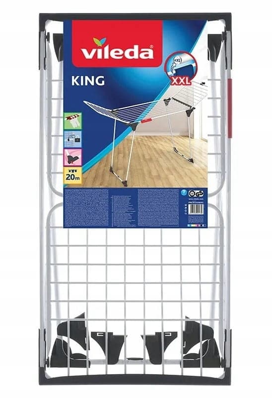 Vileda torkställning för kläder 174x57x91cm på hjul