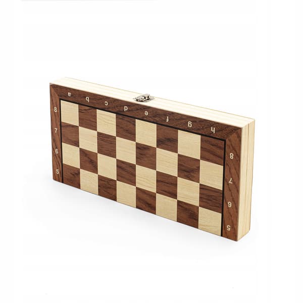 Skakspil, dam, backgammon, 3 i 1, træ, magnetisk, Be-active.pl