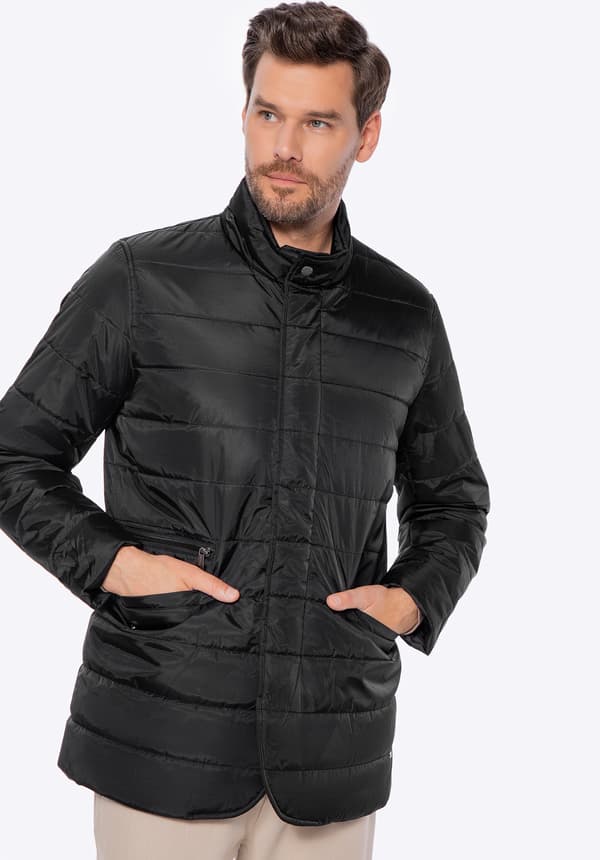 Wittchen Men's Black Nylon Quilted Jacket