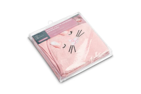 Bathfriends badehåndklæde 100x100 kaninrosa