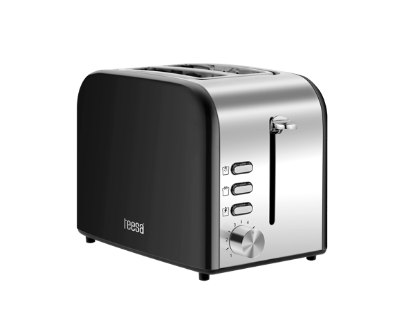 Teesa 850W Brödrost 2 Rostade Bröd 6 Inställningsbricka