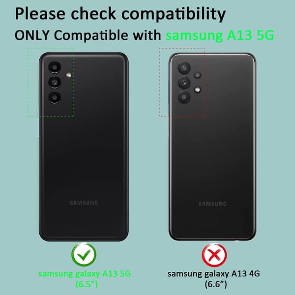 ARMOR ETUI TIL SAMSUNG GALAXY A13 5G SORT KAMERA MED RING