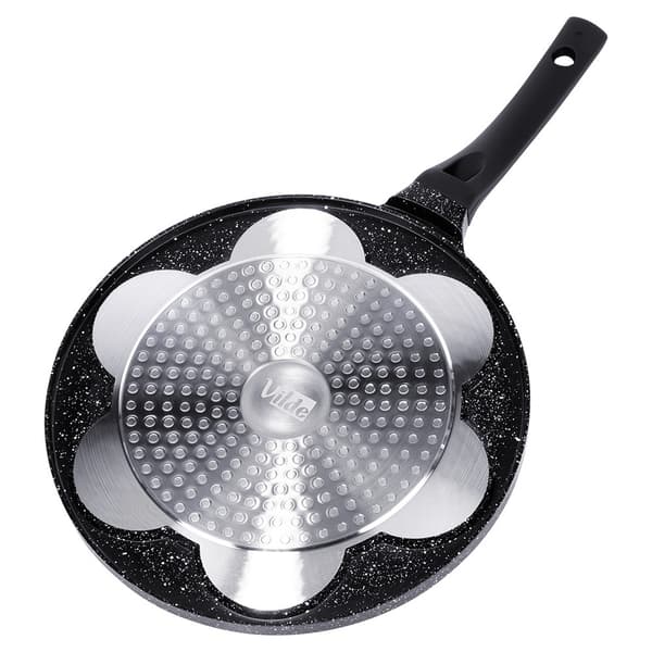 Granitpande til æg med 7 huller BLACK LINE 26 cm