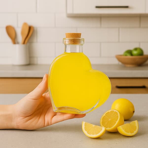 Hjärtflaska 250 ml glasflaskor för bröllopspresent likörer vin juice