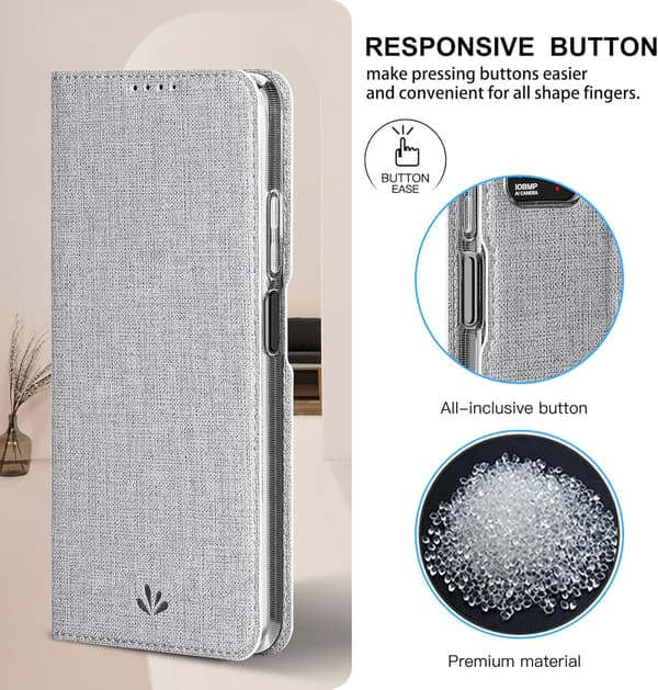 FLIP-ETUUR TIL XIAOMI REDMI NOTE 11 PRO 4G/NOTE 11 PRO 2022 GRÅT