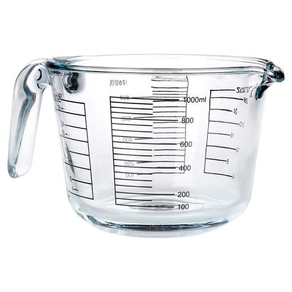 Köksmåttkopp i glas 1 l