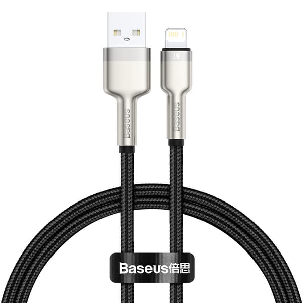Baseus Cafule USB till Lightning-kabel, 2.4A, 0.25m (svart)