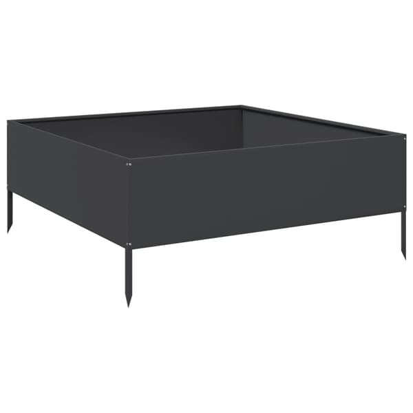 vidaXL højbed, sort, 100x100x25 cm, stål