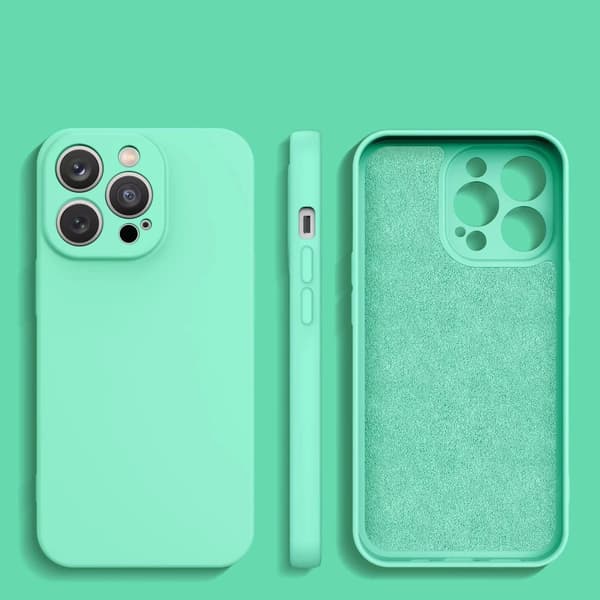 Silikonikuori iPhone 14 Plus -silikonikotelo mintinvihreä