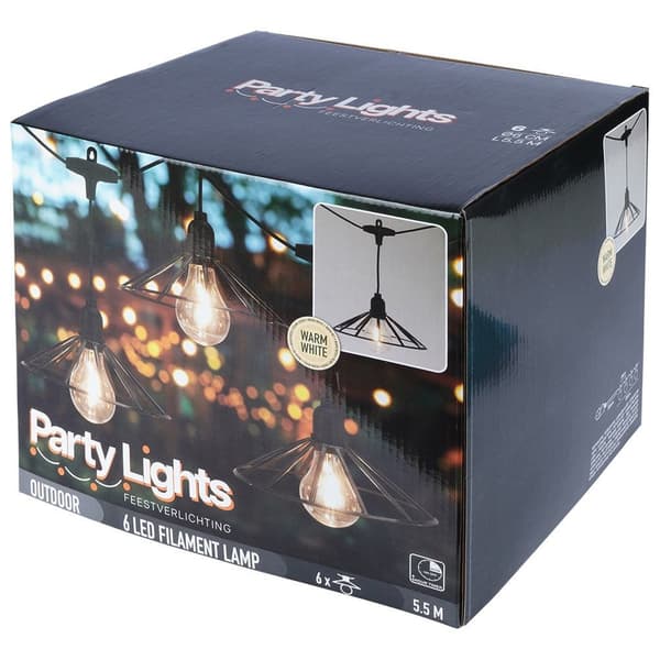 LED-puutarhagarlanda 5,5 m 6 kpl